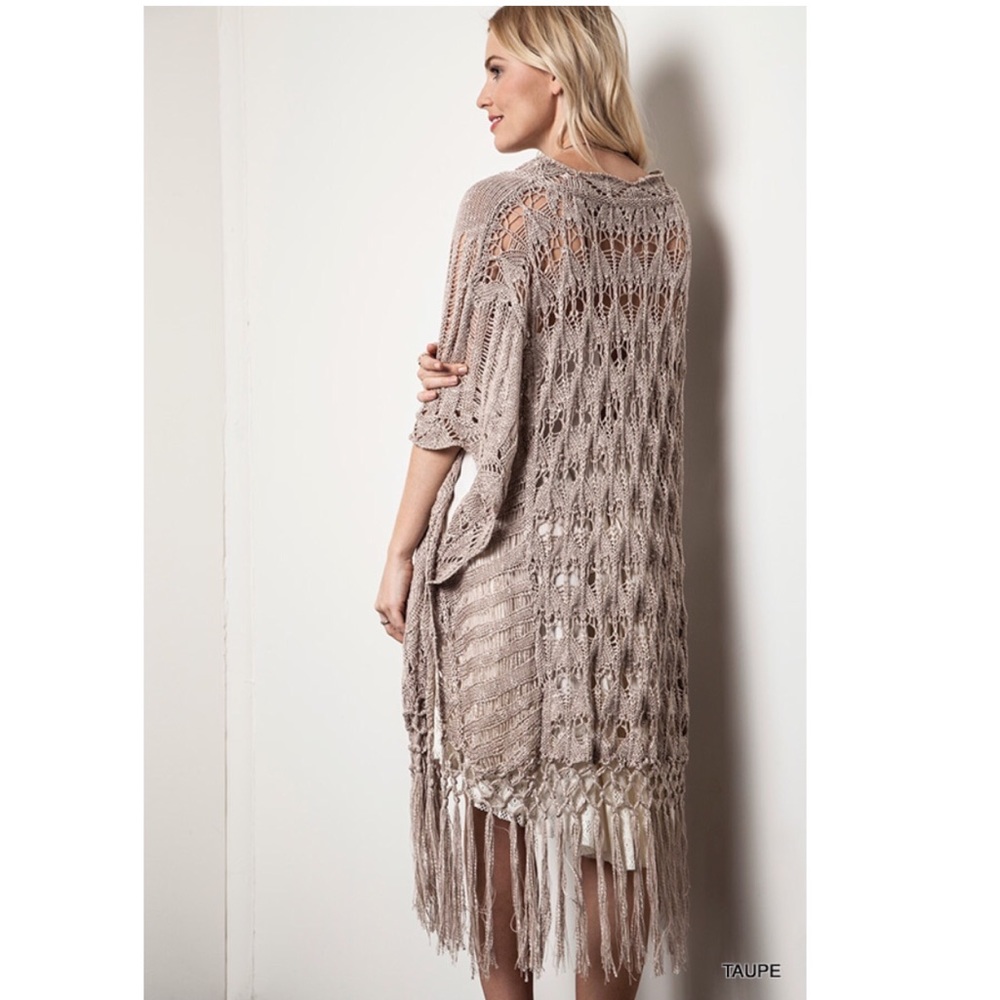 New Must Have Knit Crochet Fringe Sweater - Picture 2 of 5